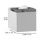 Tissue Box | Resin Square Tissue Box Cover with Metal Trim Finish